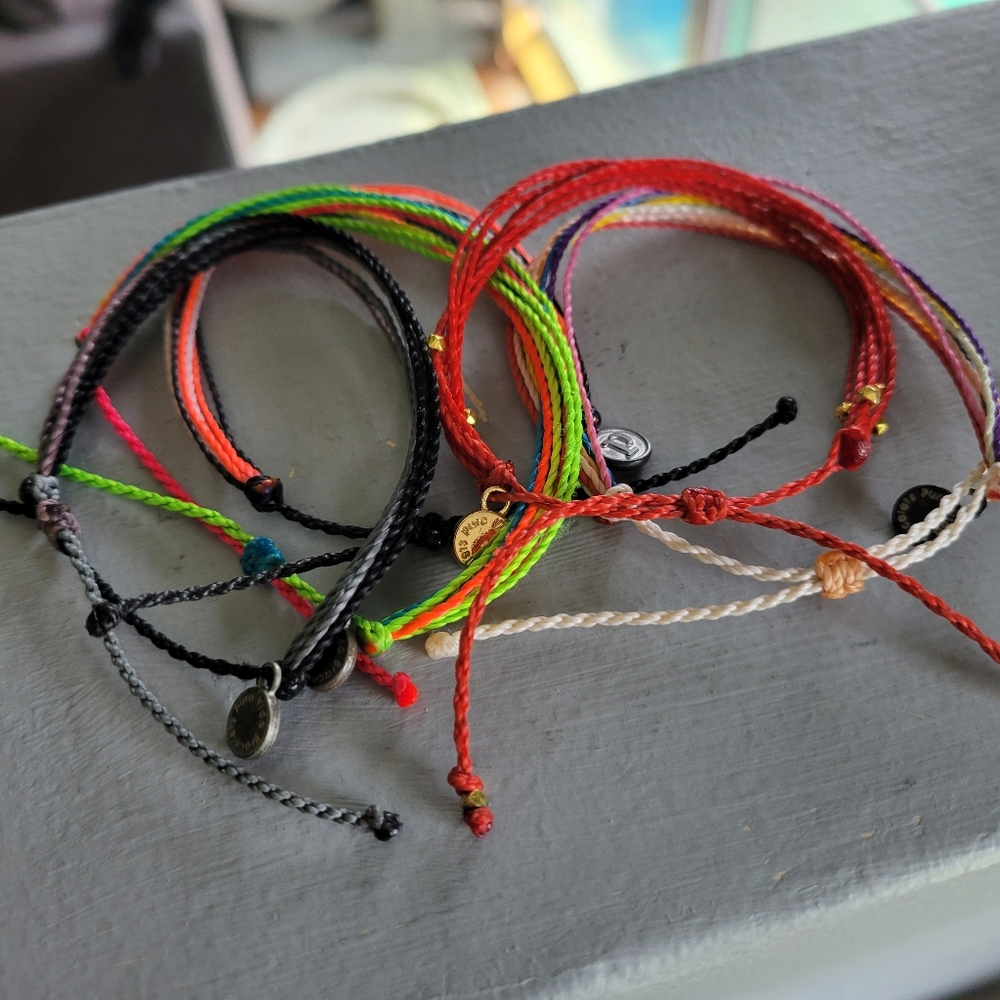 Pura Vida Colorful String Bracelets Bundle Of 5 Pre-owned - Picture 3 of 5